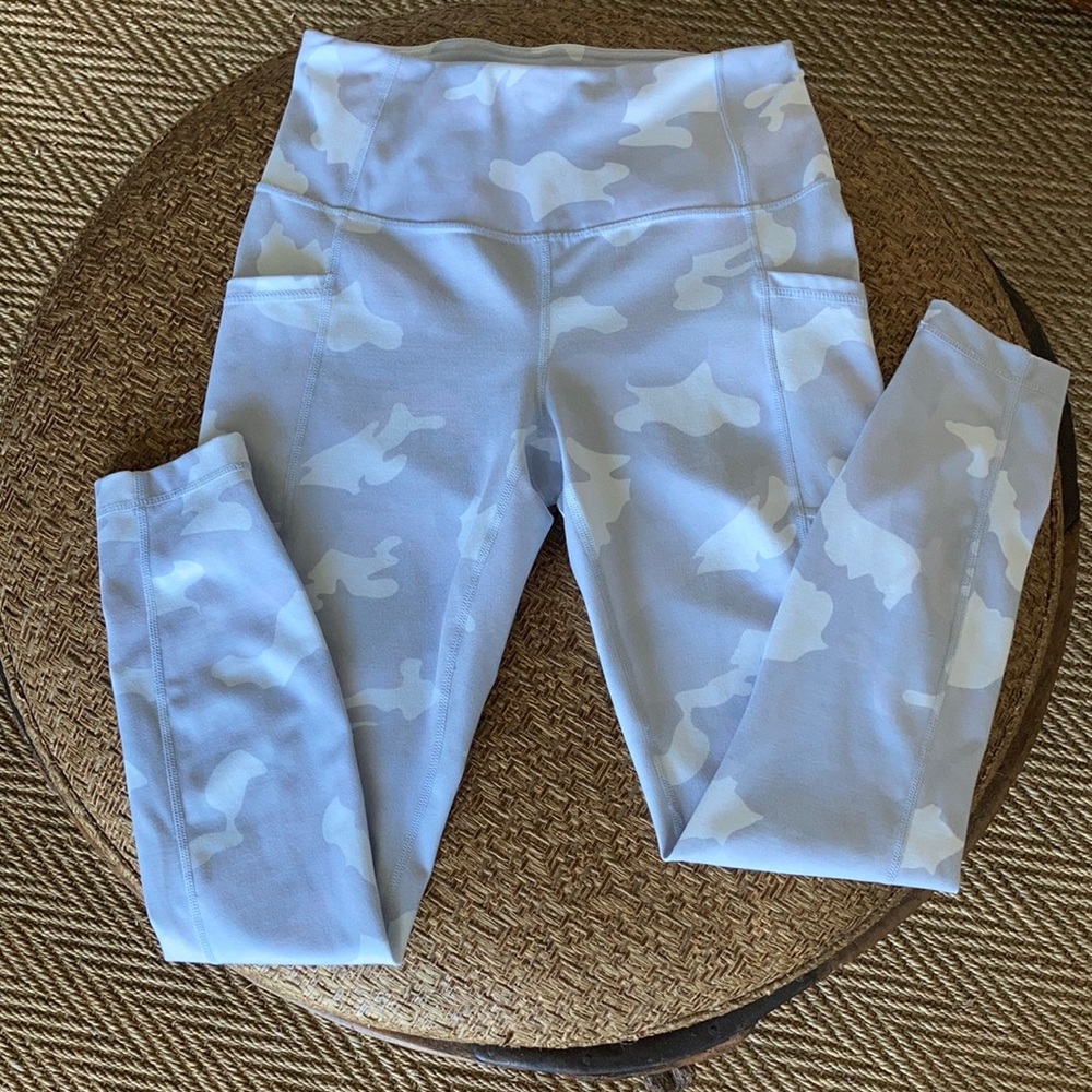 Yoga pants - gray camo
